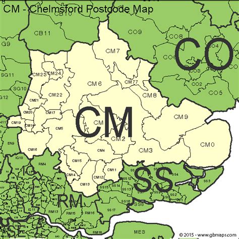 Cm Postcode Map Gadgets 2018