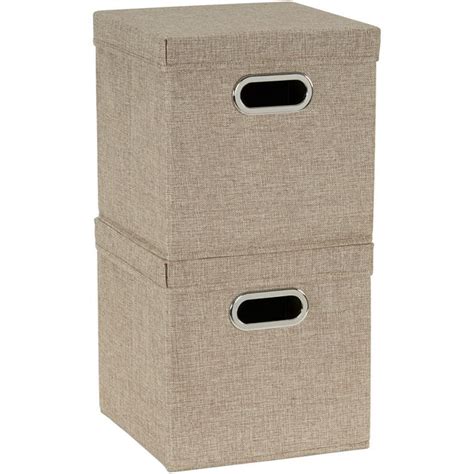 Household Essentials Kd Cube Set 2pk Collapsible Linen Cafe