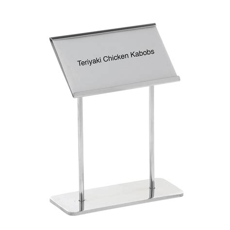 Expressly Hubert Chrome 188 Stainless Steel Sign Holder With Straight