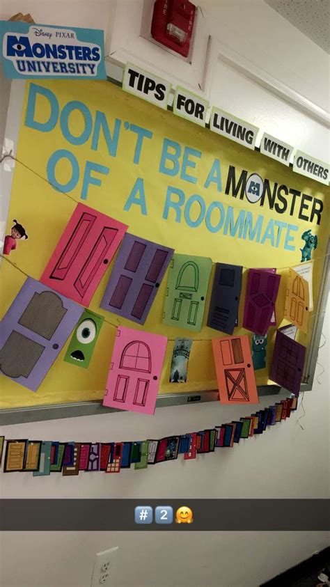 Don T Be A Monster Of A Roommate Raboard Roommate Monstersinc Monstersincdoors
