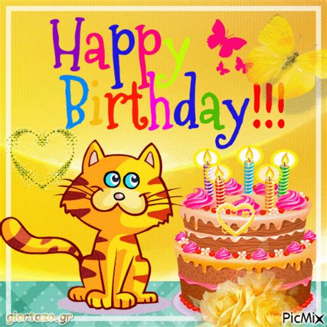 Cute Kitty Happy Birthday Gif Pictures, Photos, and Images for Facebook