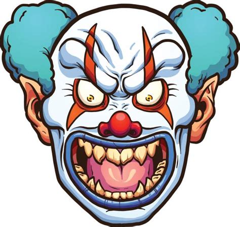 Best Scary Clown Illustrations Royalty Free Vector
