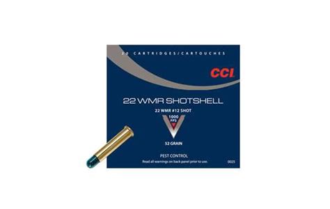 Cci 0025 Pest Control Maxi Mag 22 Mag 52 Gr 12 Shot 20 Bx 100 Cs