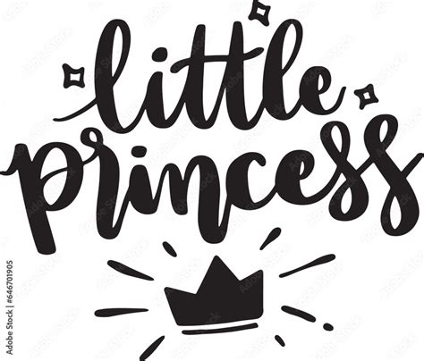 Princess Lettering Little Girl Quote Kids Fashion Hand Written