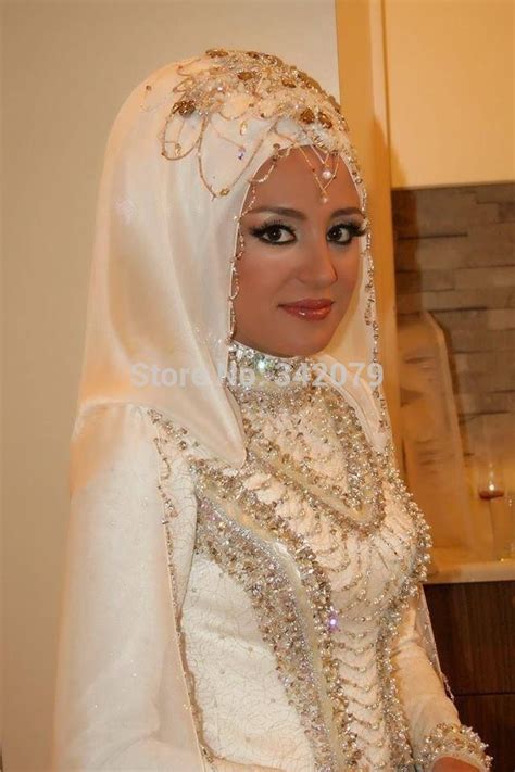 Buy Ph07706 Muslim Wedding Dresses Islamic Dresses With Hijab And Long Sleeve