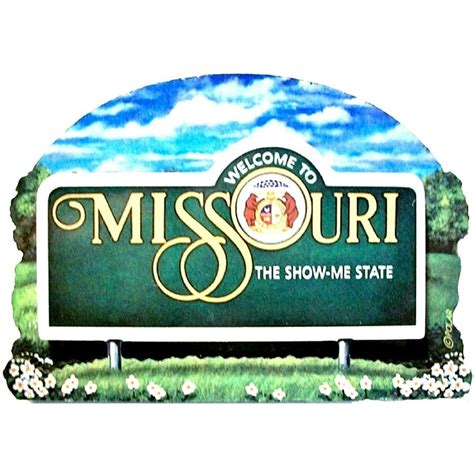 Missouri State Welcome Sign Artwood Fridge Magnet