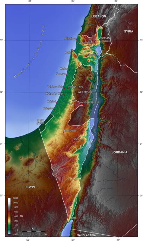 Map Of Israel Topographic Map Worldofmaps Online Maps And Sexiz Pix