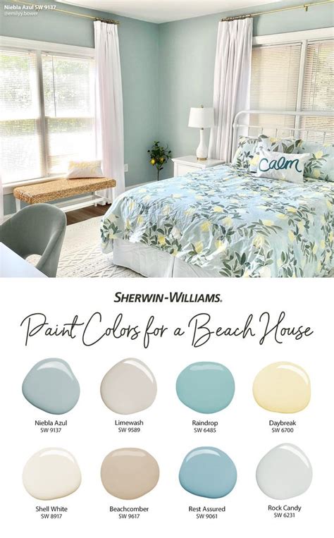 Beach House Paint Palette From Sherwin Williams Paint Colors For Home House Colors Beach