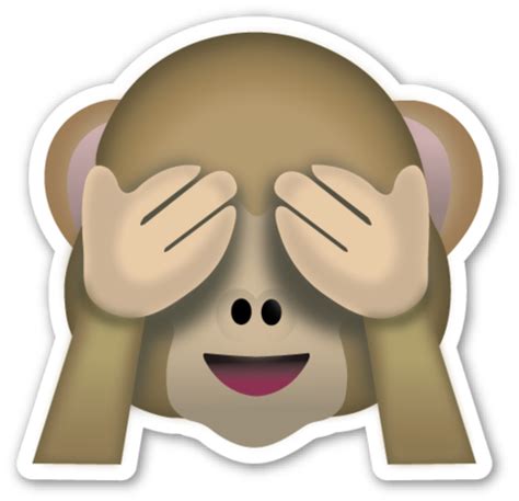 See No Evil Monkey EmojiStickers com Festa emoji Símbolos emoji Emoji