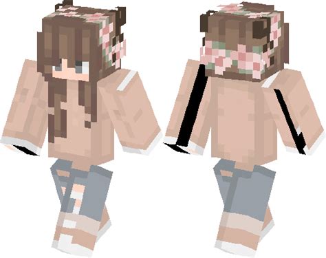 Cute Girl Flower Minecraft Skin Minecraft Hub