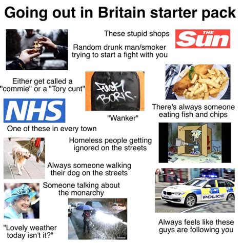 Going Out In Britain Starter Pack Rstarterpacks