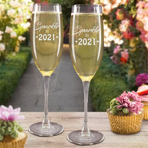Flowers and champagne delivery ireland. Set of 2 Sparkle in Year Toasting Flutes - Personalized by ...