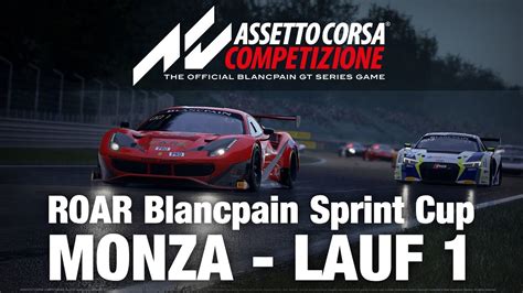 ROAR Blancpain Sprint Cup Monza Lauf 1 Assetto Corsa Competizione