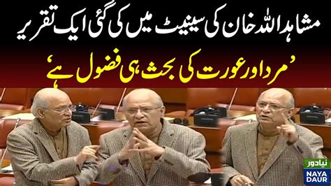 Mera Jism Meri Marzi Mushahid Ullah Khan Speech In Senate Senate