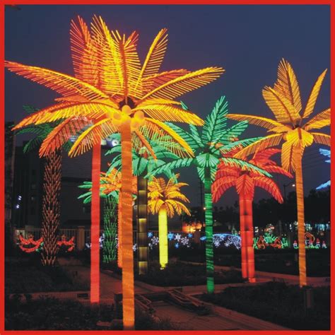 Outdoor 3m 5m 8m Artificial Led Palm Tree Light China Artificial Palm