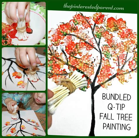 Bundled Q Tip Autumn Tree The Pinterested Parent