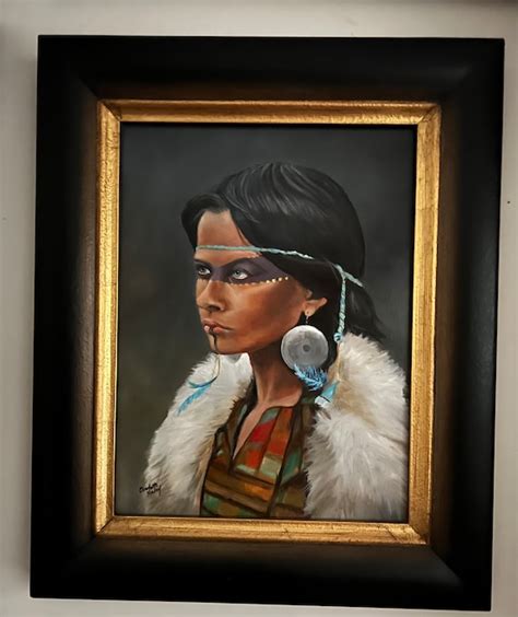 Indian Warrior Princess Female Native War Paint Original Art Etsy