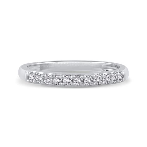 Essentials 14k White Gold 14 Ct Round Diamond Fashion Band Ring Wickersham Jewelry