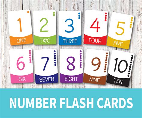 Number Recognition Flash Cards
