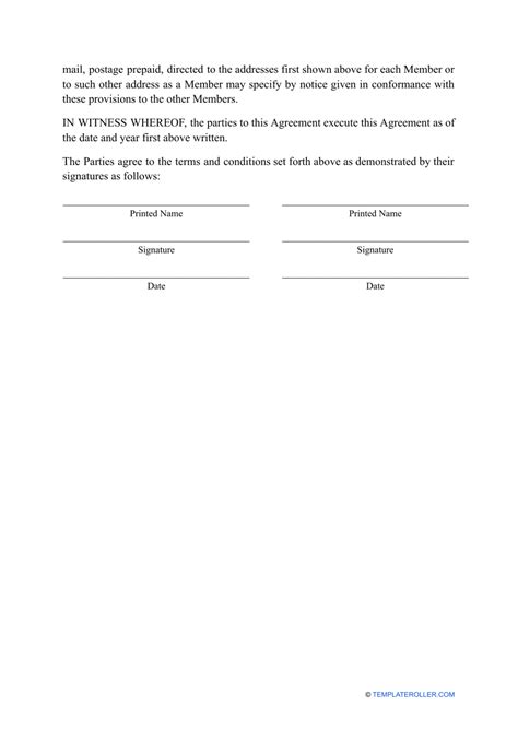 Connecticut Multi Member Llc Operating Agreement Template Download