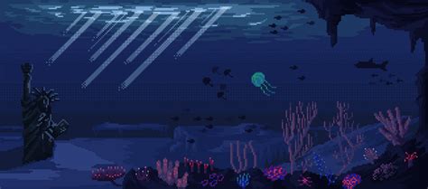 Oc Underwater Scene Pixelart
