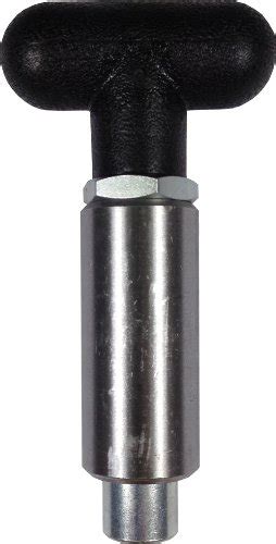 Pull Pin T Handle 2 14 Length X 1 Diameter Steel Barrel 58 Diameter Steel Spring
