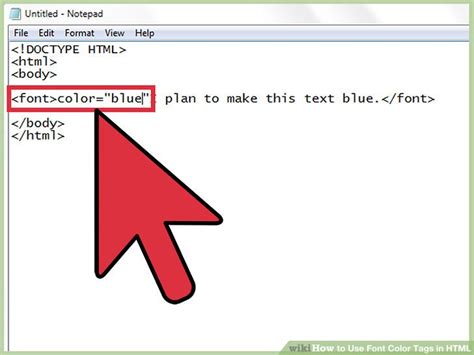 How To Change Font Style Size And Color In Html Using Notepad Youtube