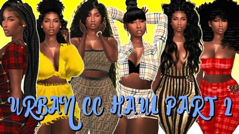 Poppin Hairstyles Fendi And More Urban Cc Haul Part 2 The Sims 4