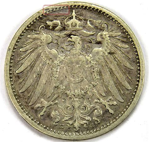 Germany Empire 1 Mark 1908 G Silver Coin