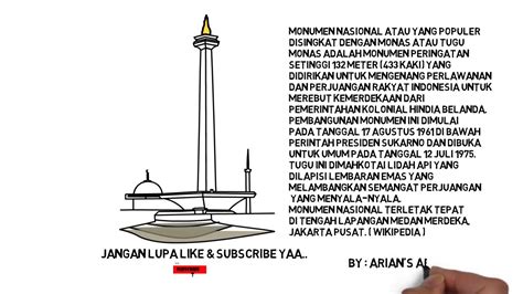 Menggambar Monas Dan Sejarahnya Youtube