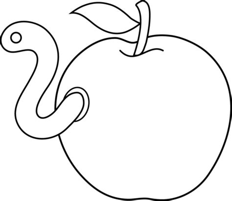 Apple With Worm Clip Art Clipart Best