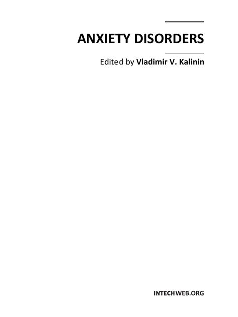 Anxiety Disorders Pdf