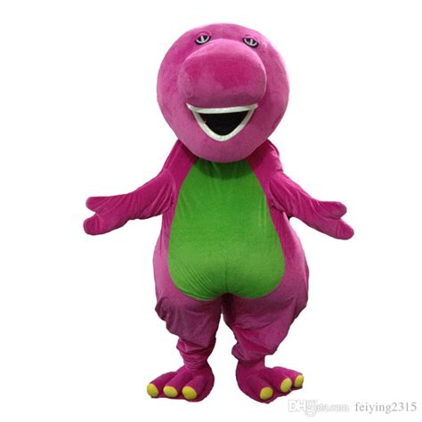 2019 High Quality Barney Dinosaur Mascot Costumes Halloween Cartoon