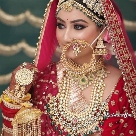 Bride With Beautiful Nose Ring Indian Bridal Photos Indian Bridal