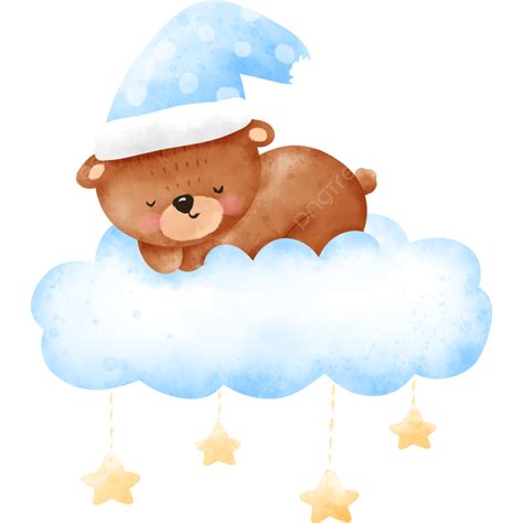 Sleeping Bear Vector Hd Images Sleeping Bear On Cloud Bear Cloud