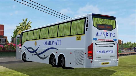 Apsrtc Amaravathi Bus Livery For Volvo B11r Bus Mod Bussid Youtube