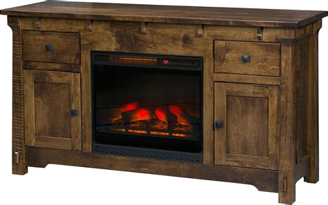 Only 30% down on orders over $3,000 & flat rate shipping! Manitoba Fireplace TV Stand | Amish Manitoba Fireplace TV ...