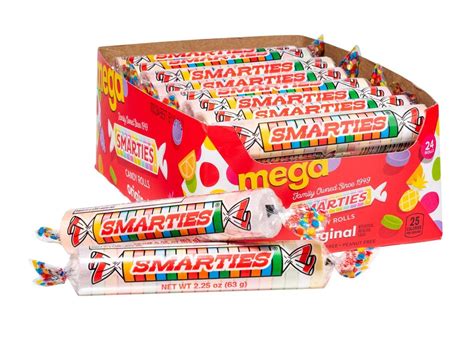 Giant Smarties Candy Rolls Original Candies 28g Roll Pack