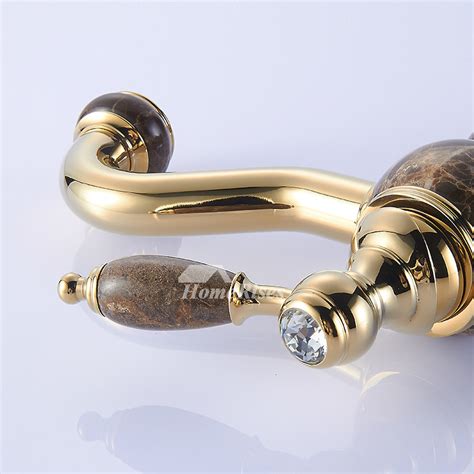 20 bathroom faucets that flow with style. Brown Bathroom Faucets Centerset Brass Marble Single ...