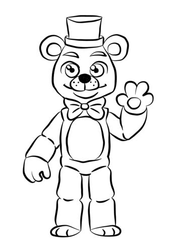 Free printable five nights at freddys fnaf coloring pages template. FNAF Golden Freddy coloring page | Free Printable Coloring ...