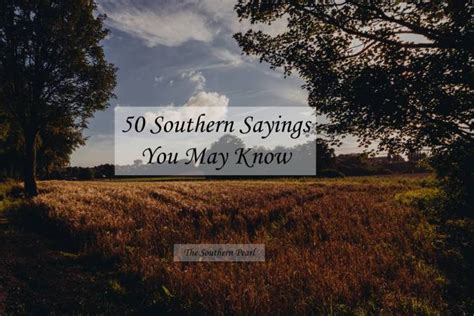 50 Southern Sayings You May Know The Southern Pearl