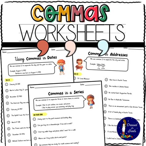 Commas Worksheets Made By Teachers
