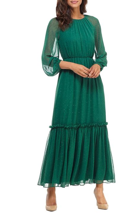 Gal Meets Glam Collection Long Sleeve Chiffon Maxi Dress Nordstrom