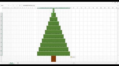 create  animated sparkling christmas tree  excel youtube