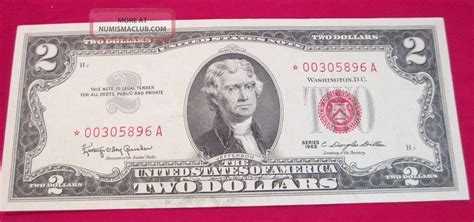 Two Dollar United States Star Note Red Seal