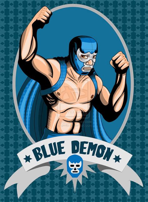 Blue Demon Lucha Wrestling Comics Mexico Triple Aaa Mexican Designs
