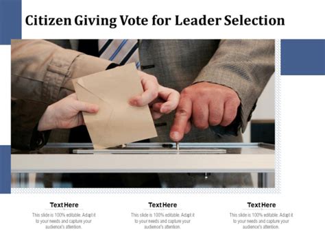 Citizen Giving Vote For Leader Selection Ppt Powerpoint Presentation