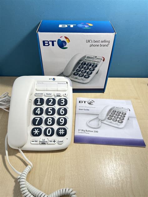 Bt Big Button 200 Corded Easy Home Phone Grelly Uk