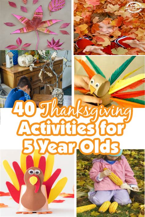 40 Thanksgiving Activities For 5 Year Olds Crafts Games