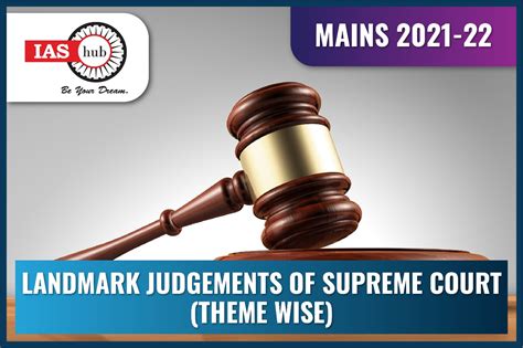 Landmark Judgements Of Supreme Court